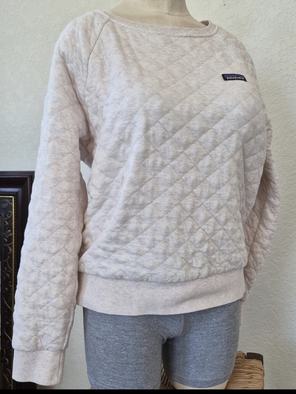 Pantagoina Organic Cotton Qulit Crew Neck Pull Over Sweater Sz Medium